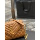 [In stock in seconds]#Envelope #Caramel Gold BuckleSmall grained embossed quilted grain leather envelope bagClassic is timeless, the beauty of the V grain quilted diamond caviar pattern, very wear-resistant, Italian cowh