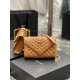 [In stock in seconds]#Envelope #Caramel Gold BuckleSmall grained embossed quilted grain leather envelope bagClassic is timeless, the beauty of the V grain quilted diamond caviar pattern, very wear-resistant, Italian cowh