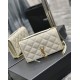 Becky_22.5cm White#Becky diamond quilted lambskin chain bag.This bag is one of the most beautiful pieces in the Love at First Sight collection! The diamond-shaped quilted pattern gives off a diamond-like luster! The gold