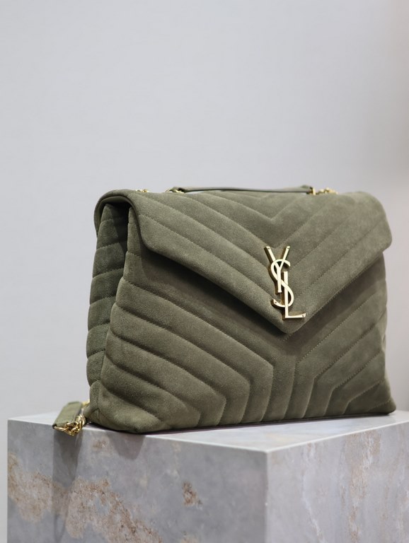 Loulou 32cm-Army Green FrostedY family classic explosive models! The most practical and versatile, imported Italian cowhide leather carefully crafted, feel great! The bag is ultra-lightweight, no sense of burden, countle