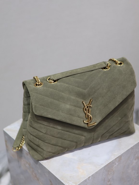 Loulou 32cm-Army Green FrostedY family classic explosive models! The most practical and versatile, imported Italian cowhide leather carefully crafted, feel great! The bag is ultra-lightweight, no sense of burden, countle