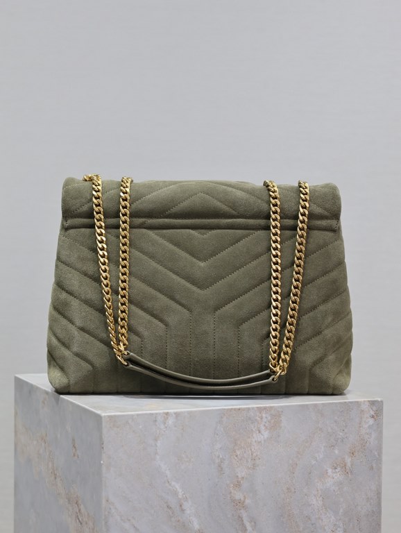 Loulou 32cm-Army Green FrostedY family classic explosive models! The most practical and versatile, imported Italian cowhide leather carefully crafted, feel great! The bag is ultra-lightweight, no sense of burden, countle