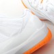 Air Jordan 11 Bright Citus AJ11 Joe 11 White Orange Low Top Basketball Shoes Head Layer  Z1YEY