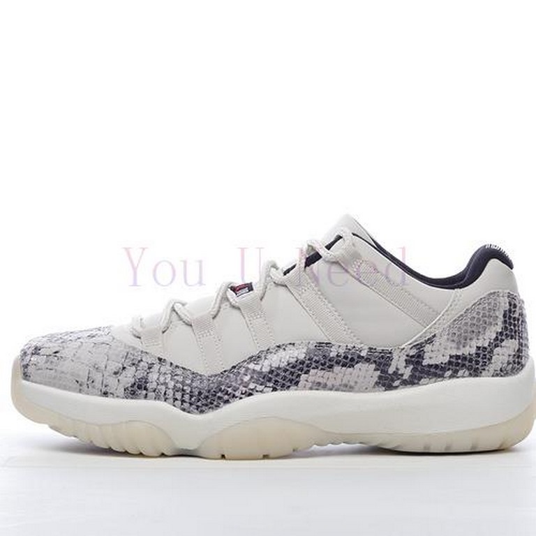 Pure Original Air Jordan 11 Retro Low " Snakeskin " AJ11 Joe 11 White Snakeskin Low Top Culture Basketball Shoes MZPYYEY