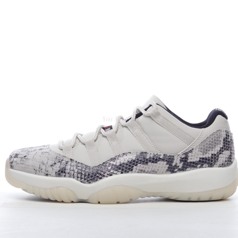 Pure Original Air Jordan 11 Retro Low " Snakeskin " AJ11 Joe 11 White Snakeskin Low Top Culture Basketball Shoes MZPYYEY