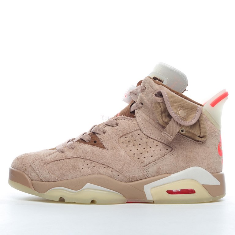 Travis Scott Air Jordan 6 " British Khaki " AJ6 Joe 6 TS Co-Branded First Shipment CCURT