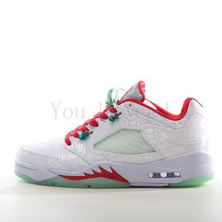 Air Jordan 5 Low AJ5 Joe 5 White Jade Silk Low Top Basketball Shoes Z1YWI