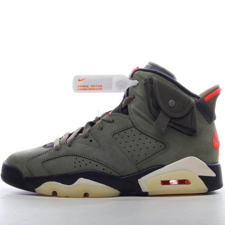   Travis Scott x Air Jordan 6 AJ6 TS Co-branded Khaki Brown BGQPPTP