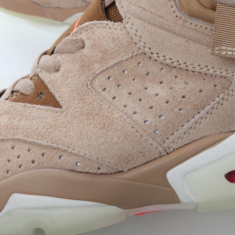 Travis Scott x Air Jordan 6 AJ6 Khaki Brown Advance Shoes 