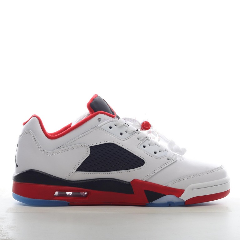 Air Jordan 5 Low "Fire Red" AJ5 Joe 5 White Red Low Top Basketball Shoes Z1YWI