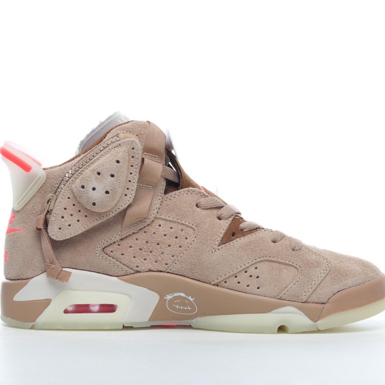 Travis Scott x Air Jordan 6 AJ6 Khaki Brown Advance Shoes 