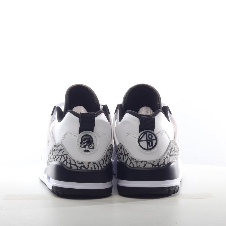 Jordan Spizike Low AJ Jordan Fit Element Classic White Black Colorway Culture Casual Board Shoes Z1YWI