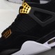 Air Jordan 4 Retro Black Gold The  Full head layer made MIYWY