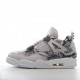 Air Jordan 4 Retro snakeskin Jordan 4 Replica Gray White Snakeskin Pure Original Factory Air Jordan AJ4 Retro Original Last Original Cardboard Z1UEW