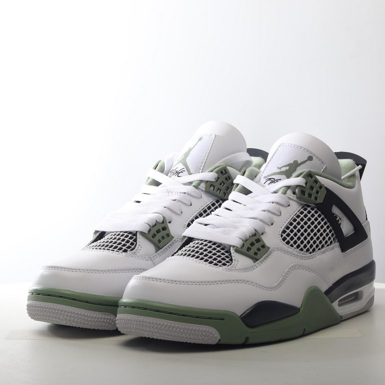 Pure Original Air Jordan 4 Retro "Seafoam" AJ4 Joe 4 Sage B4YEW