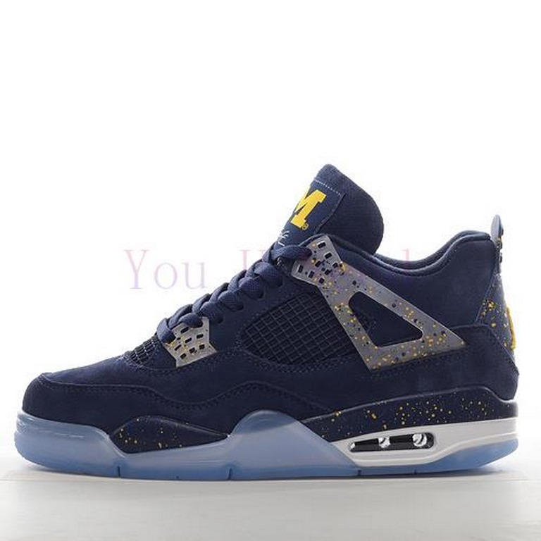 Air Jordan 4 Retro Basketball Shoes Michigan Limited BMTWI