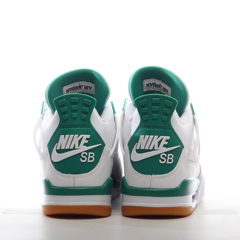 Nk SB x Air Jordan 4 "Pine Green" AJ4 Joe 4 Co-Branded White Green Z1YEP