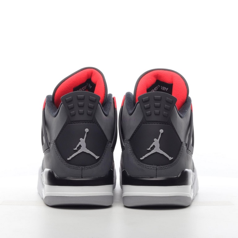 Pure Original AJ4 Black Gray Gray Cement Infrared Air Jordan 4 Retro " Infrared " AJ4 Joe 4 Men's Culture Basketball Shoes XQURT