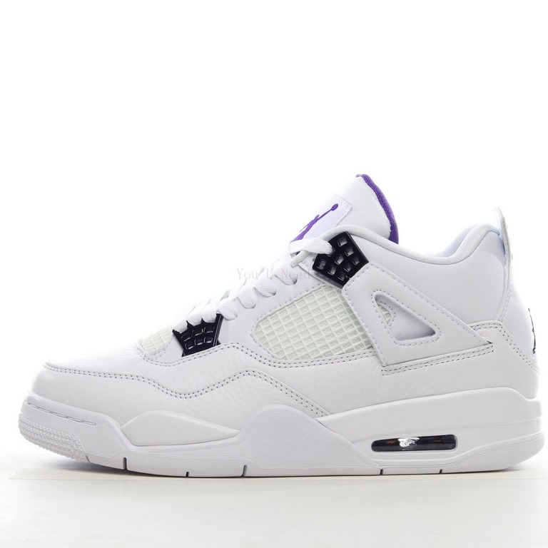 Pure Original Air Jordan 4 "Court Purple" AJ4 Joe 4 White Purple HDQPPRP