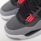 Pure Original AJ4 Black Gray Gray Cement Infrared Air Jordan 4 Retro " Infrared " AJ4 Joe 4 Men's Culture Basketball Shoes XQURT