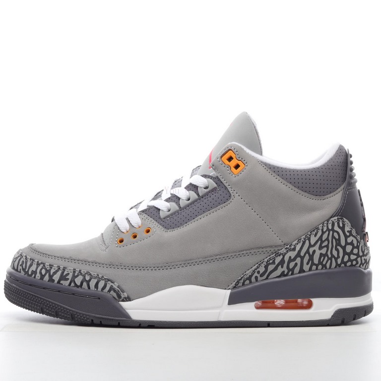 Pure Air Jordan 3 Retro "Cool Grey" Jordan Basketball Shoe Red Jumpman Y3IEI