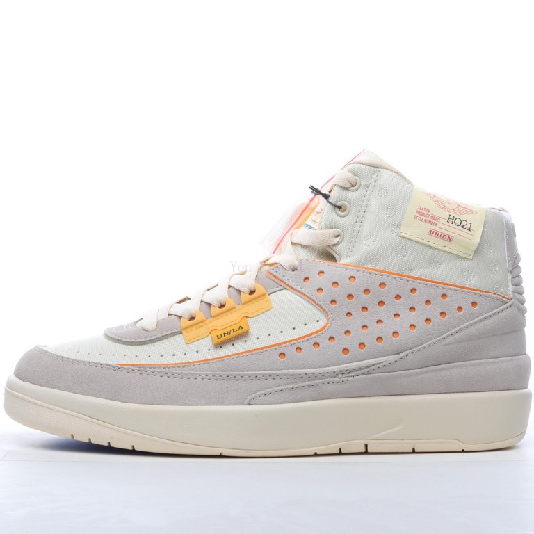 Union x Air Jordan 2 "Grey Fog" Co-branded Beige Michael Jordan Jordan 2 Pure XQUTP