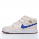 Air Jordan 1 Mid AJ1 Pearl Milk Tea Mid-Bond Basketball Shoes Z1TWR