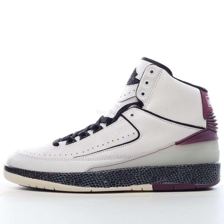 Off White x Air Jordan 2 Mid SP AJ2 Joe 2 White Purple Co-Branded Mid Basketball Shoes Z1YEY