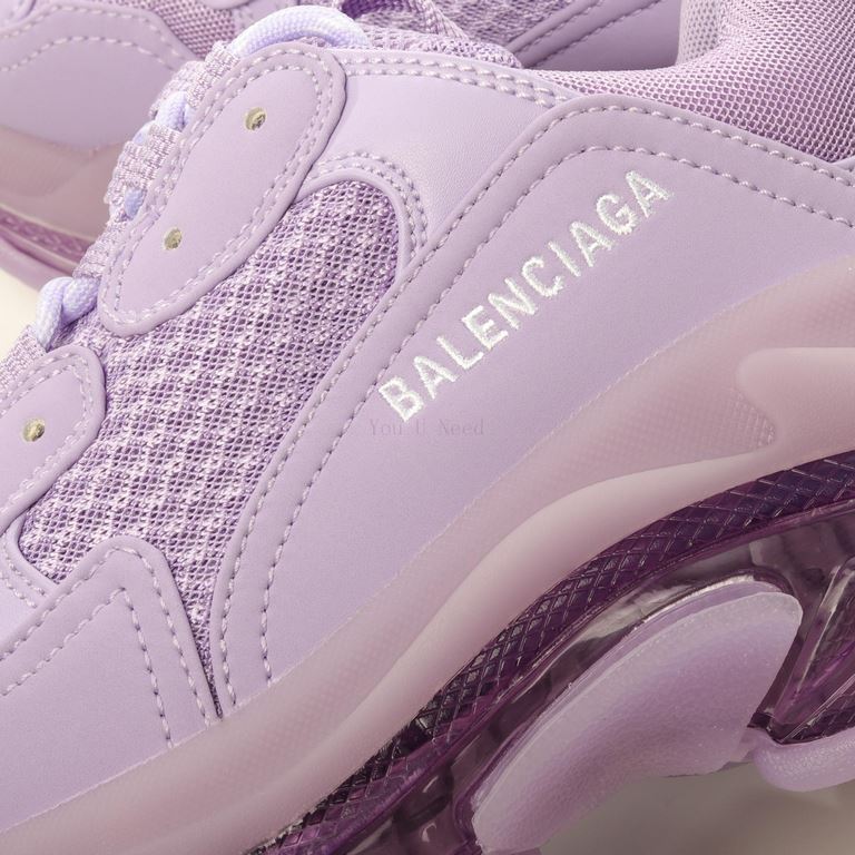 Balenciaga Parisienne Triple S Clear Sole Triple Retro Casual Running Shoes Full Combo Nitrogen Crystal Outsole I8